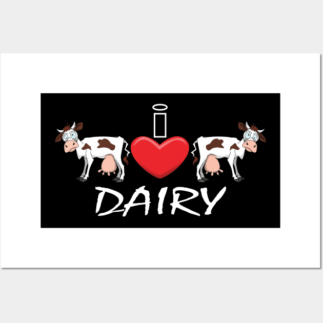 I Heart Dairy Wall Art by Wickedcartoons